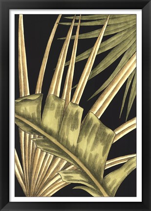 Framed Rustic Tropical Leaves III Print