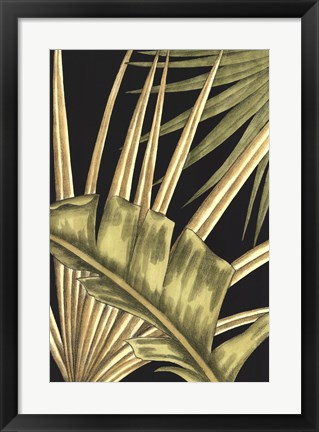 Framed Rustic Tropical Leaves III Print