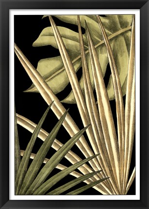 Framed Rustic Tropical Leaves IV Print