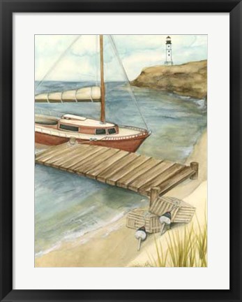 Framed Shoreline Dock II Print