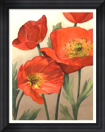 Framed Poppy Love I Print