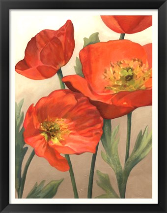 Framed Poppy Love I Print