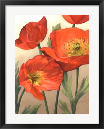 Framed Poppy Love I Print