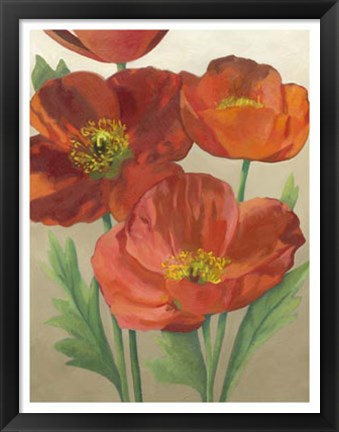 Framed Poppy Love II Print