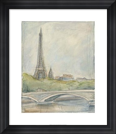 Framed View of Paris III Print