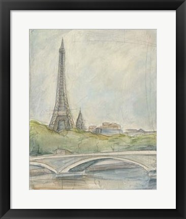 Framed View of Paris III Print