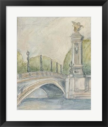 Framed View of Paris V Print