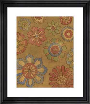 Framed Pinwheel Blossoms I Print
