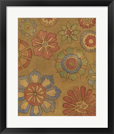 Framed Pinwheel Blossoms I Print