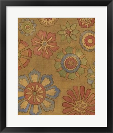 Framed Pinwheel Blossoms I Print