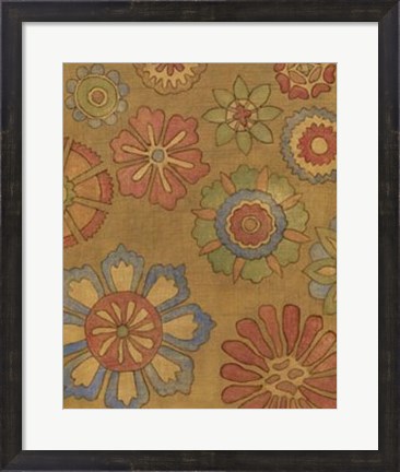 Framed Pinwheel Blossoms I Print