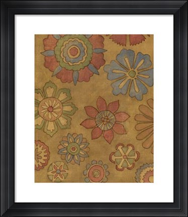 Framed Pinwheel Blossoms II Print