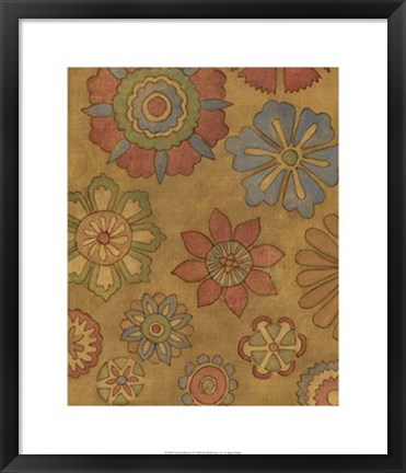 Framed Pinwheel Blossoms II Print