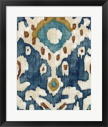 Framed Ocean Ikat II Print