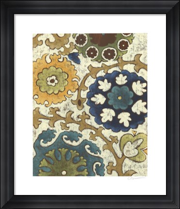 Framed Suzani Song V Print