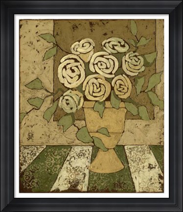 Framed Golden Bouquet II Print