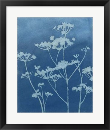 Framed Indigo Print II Print