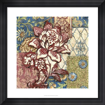 Framed Raspberry Chintz II Print