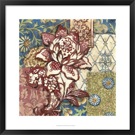 Framed Raspberry Chintz II Print