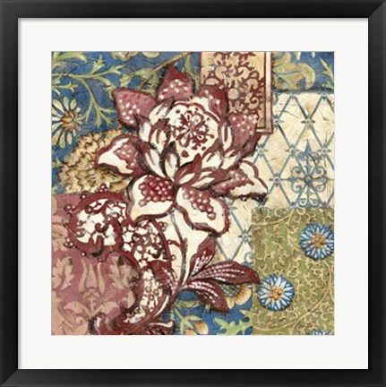 Framed Raspberry Chintz II Print