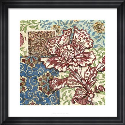 Framed Raspberry Chintz III Print
