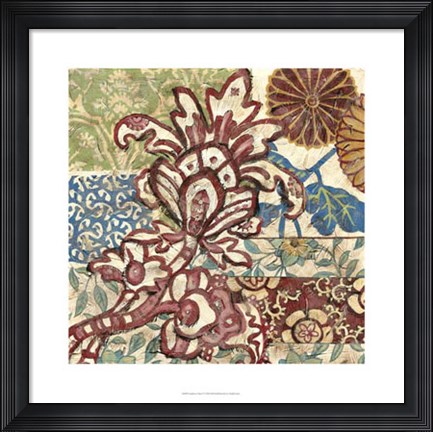 Framed Raspberry Chintz IV Print