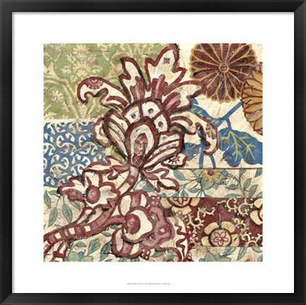 Framed Raspberry Chintz IV Print