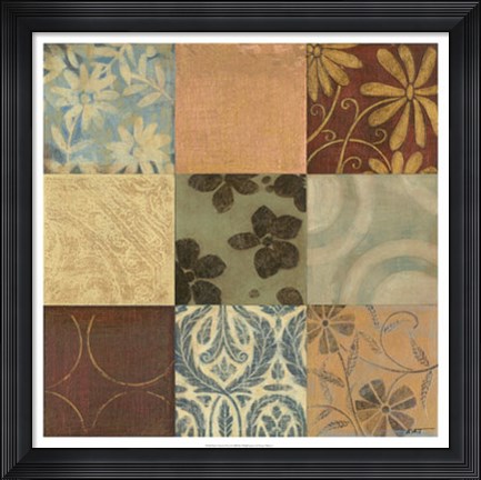 Framed Textile Patterns 9-patch Print