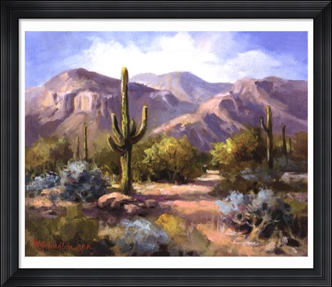 Framed Catalina Mountain Foothills Print
