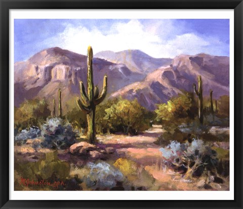 Framed Catalina Mountain Foothills Print