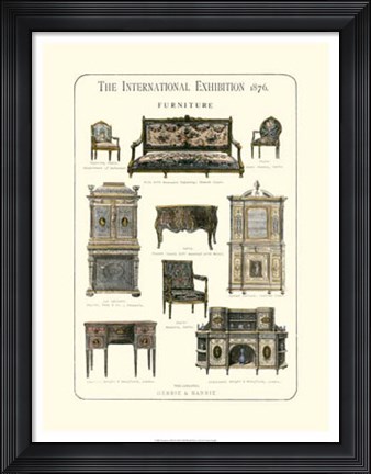 Framed Furniture 1876 Print