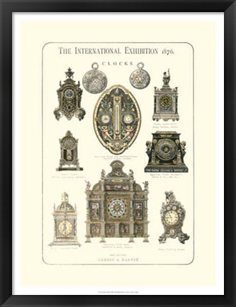 Framed Clocks 1876 Print