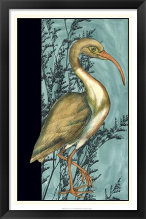 Framed Heron in the Grass I Print