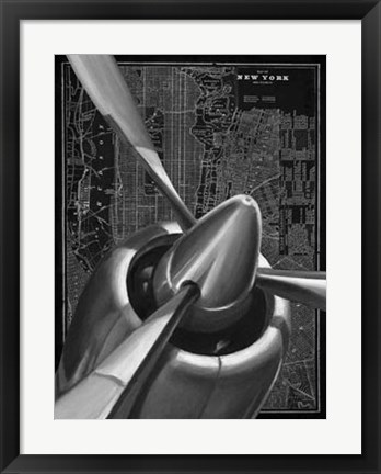 Framed Vintage Plane I Print