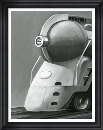 Framed Vintage Locomotive I Print