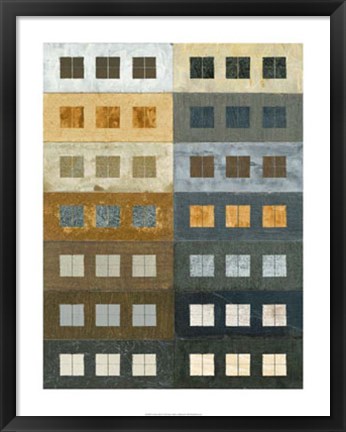 Framed Urban Grid I Print