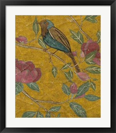 Framed Golden Chinoiserie I Print