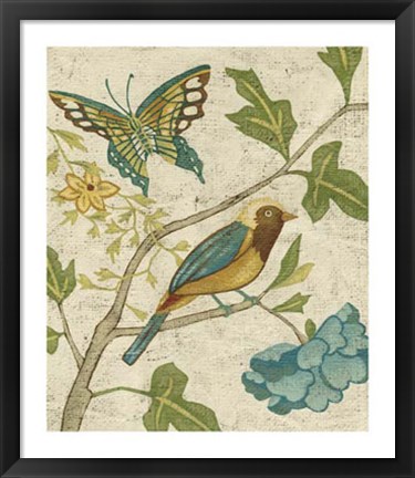 Framed Antique Aviary III Print