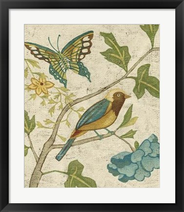 Framed Antique Aviary III Print