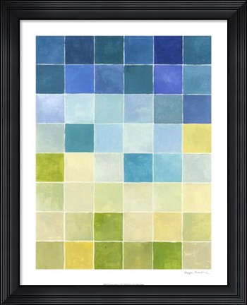 Framed Pixilated Landscape I Print