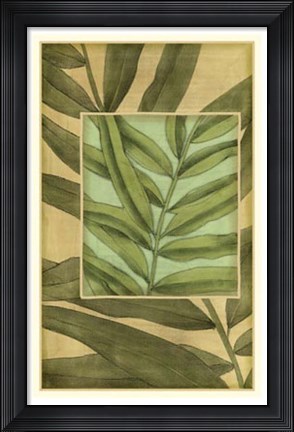 Framed Palm Inset Composition I Print