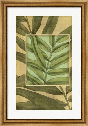 Framed Palm Inset Composition I Print