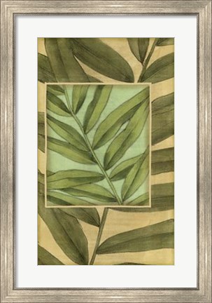 Framed Palm Inset Composition II Print