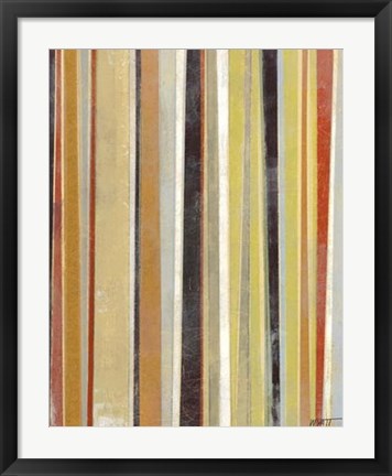 Framed Jubilant Stripes I Print