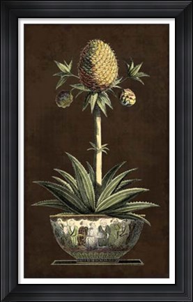 Framed Potted Pineapple I Print