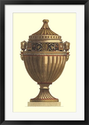 Framed Empire Urn IV Print