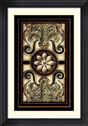 Framed Panel Motifs I Print