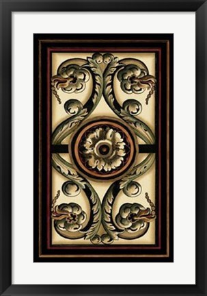 Framed Panel Motifs II Print