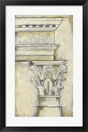 Framed Cornice Rendering I Print