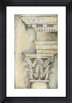 Framed Cornice Rendering II Print